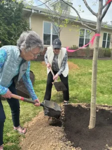 Blakehurst residents planting a tree