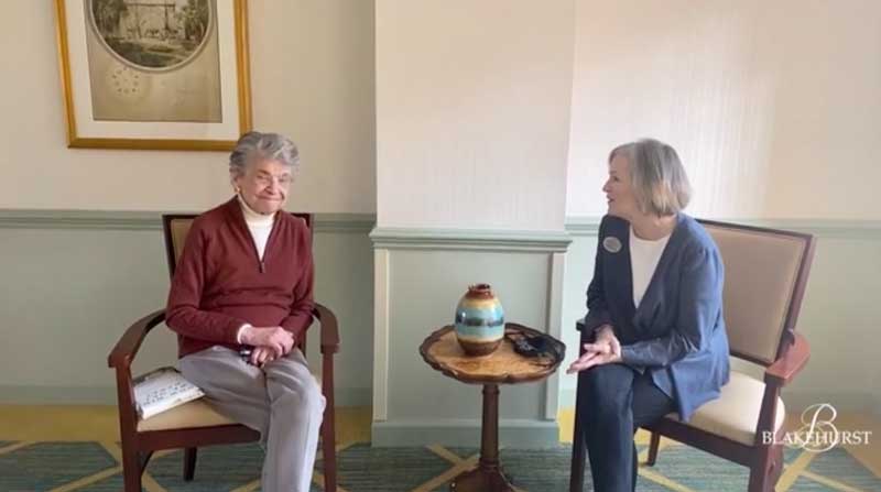 Resident being interviewed